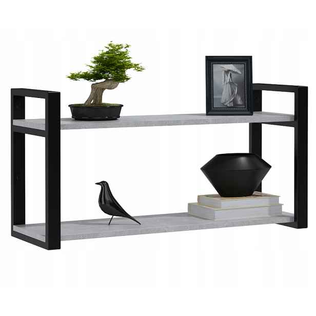 Závěsná police loft 90 cm, regál na koření, knihy, květiny, fotografie