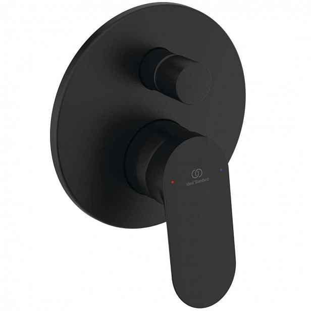 Ideal Standard Ceralife O - Baterie pod omítku, pro 2 spotřebiče, s tělesem, hedvábná černá BE023XG