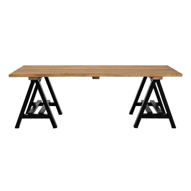 Konferenční stolek s deskou z borovicového dřeva v přírodní barvě 80x140 cm Hampstead – Premier Housewares