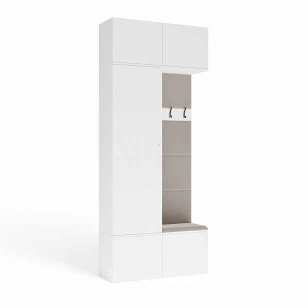 Šatní skříň HAGA II 1Sz1W - bílá