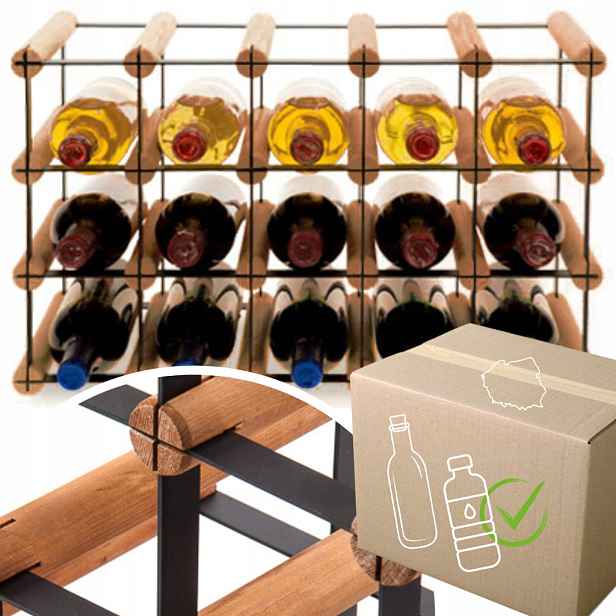 Stojan na víno regál na Pet lahve regál na víno 15 bot Moderní Eko Velký