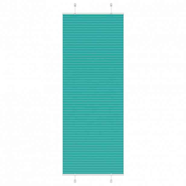 vidaXL Plisovaná roleta Benzínová zelená 75x200 cm Šířka látky 74,4 cm