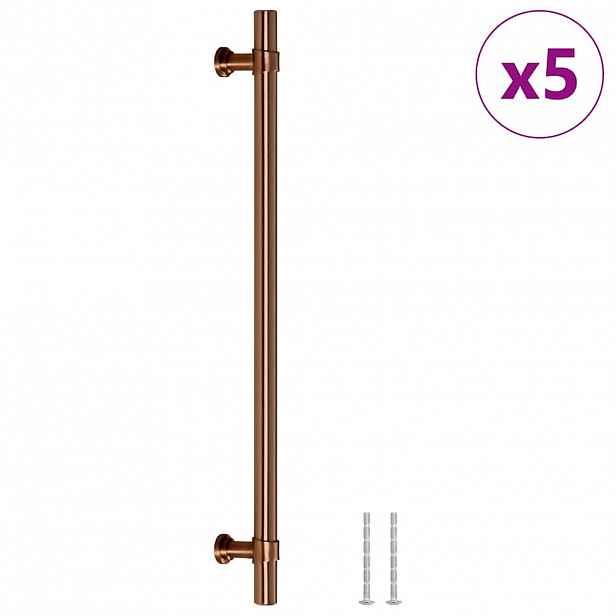 vidaXL Nábytkové úchytky 5 ks bronzové 224 mm nerezová ocel