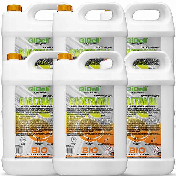 Bioetanol do krbu 6 x 5 l, vůně pomeranče, biopalivo