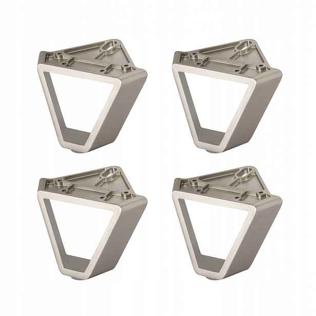 Set 4X Nábytková noha k pohovce Inox hliníková 10cm H100