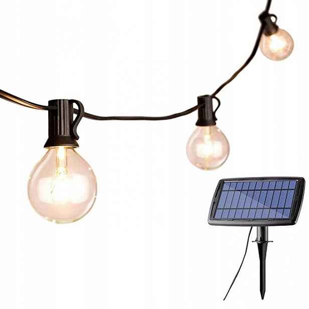 Solární Žárovky Voděodolné Zahradní 25+2 Led 7,6 M