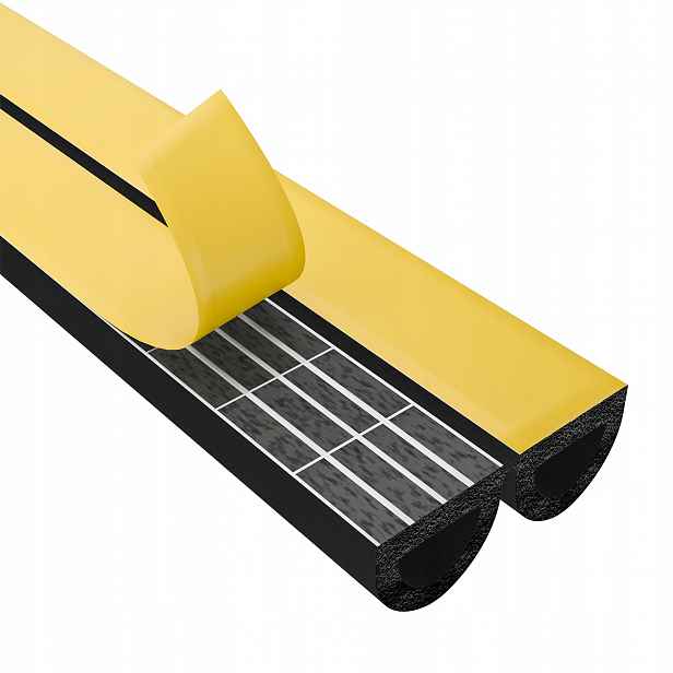 Těsnění do okenních dveří Samolepicí Tlumící černá typ D 14x12 mm 40 m