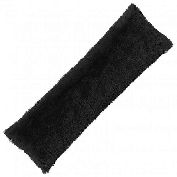 vidaXL Povlak na polštář HEERLEN Černá 40 x 145 cm PV fleece
