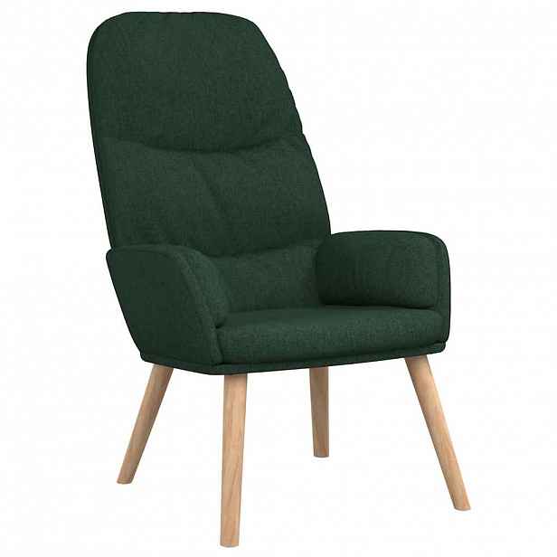 vidaXL Relaxační křeslo tmavě zelené textil