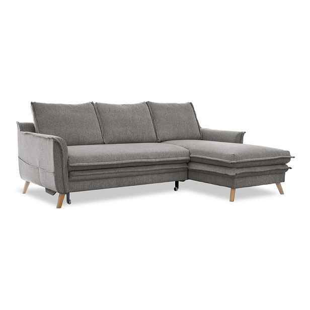 Šedá rozkládací rohová pohovka (pravý roh) Charming Charlie – Miuform