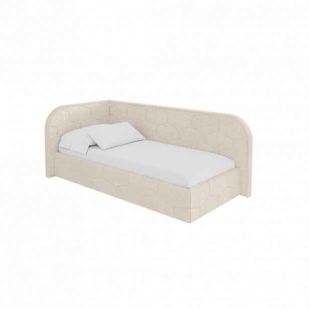 ALTDECOR JEDNOLŮŽKOVÁ POSTEL pro mládež s úložným prostorem, vpravo - JAXY 80x200 béžová