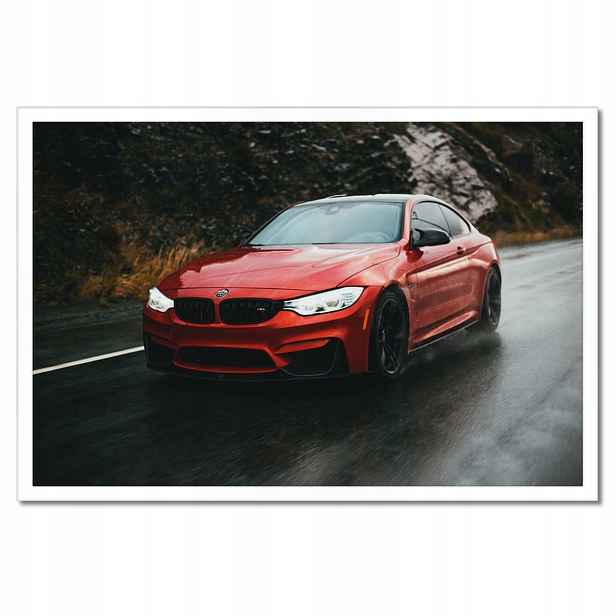 Plakáty v rámu 60x40 Červené Bmw Auto