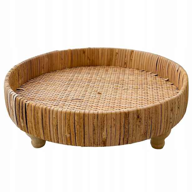 Dekorativní Podnos Boho na nožkách pro servírování, dekorace, ozdoba 30 cm
