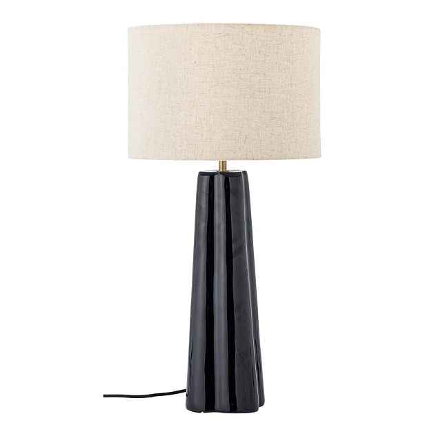 Modrá/krémová kovová stolní lampa s textilním stínidlem (výška 61 cm) Cornelie – Bloomingville