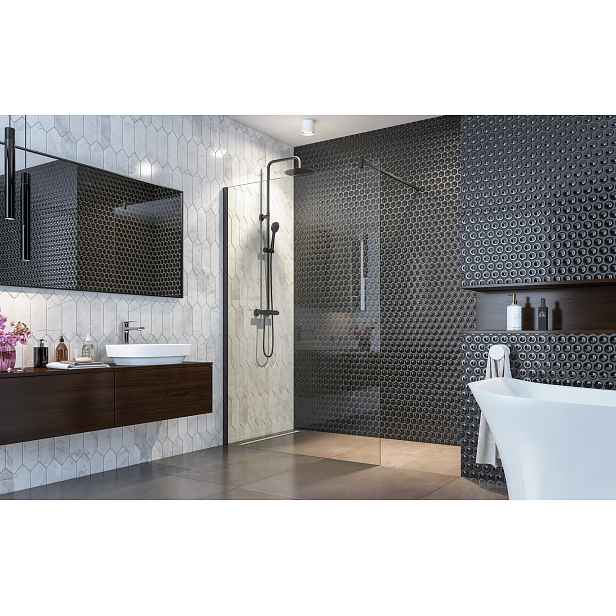 OASIS BLACK F1 110x200cm WALK-IN zástěna