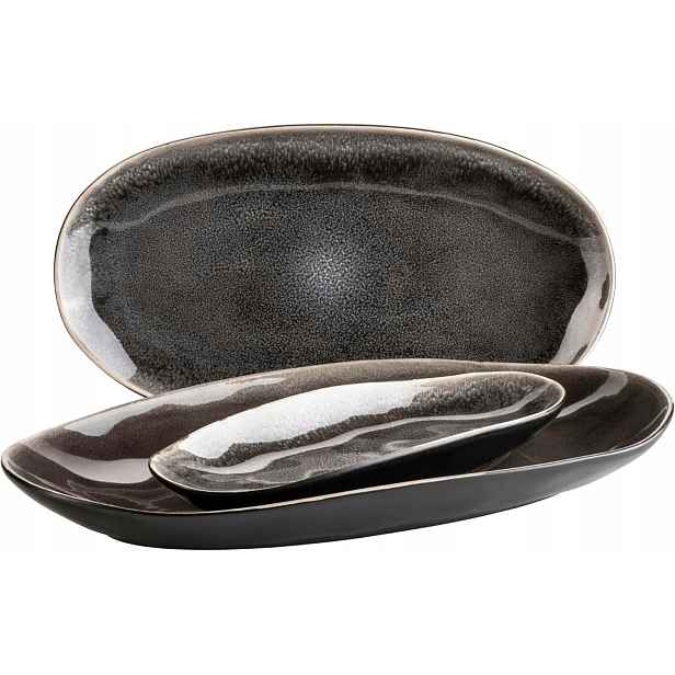 Sada Kameninových Desek Mäser Niara Organic Vintage 3 Ks Černá