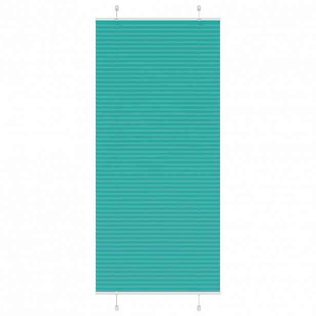 vidaXL Plisovaná roleta Benzínová zelená 90x200 cm Šířka látky 89,4 cm