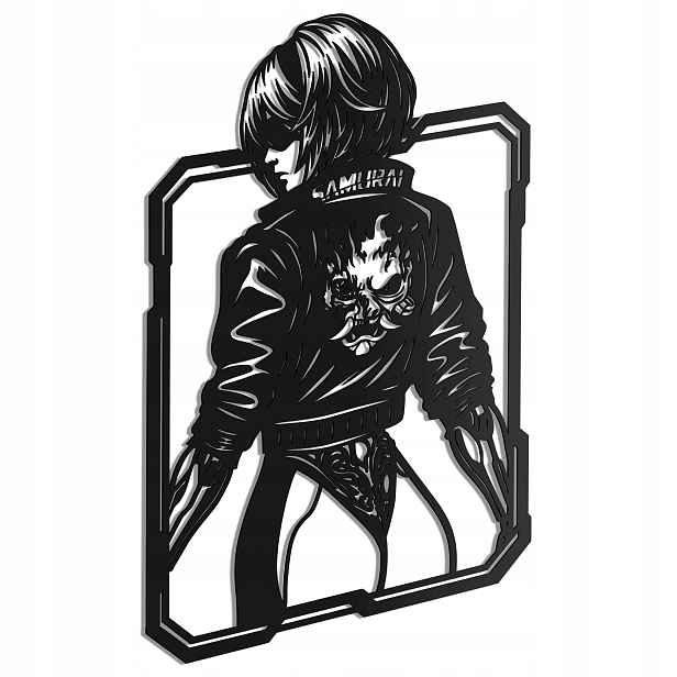 Yorha 2B Hra Cyberpunk a Nier Automata Dřevěný 3D obraz