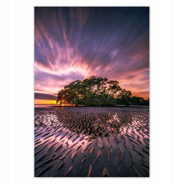 Plakáty 125x185 Krásná fialová krajina