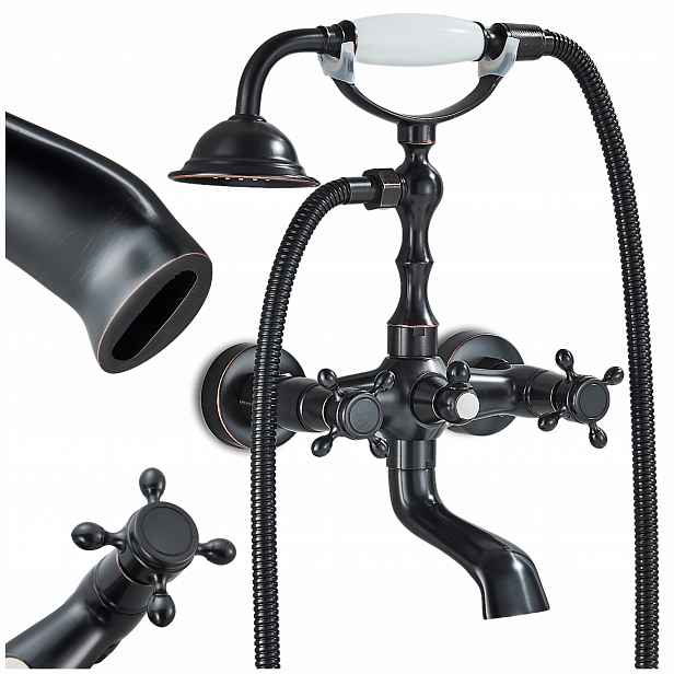 Vana Retro Vintage Starý styl Nástěnná baterie pro vanu Ari
