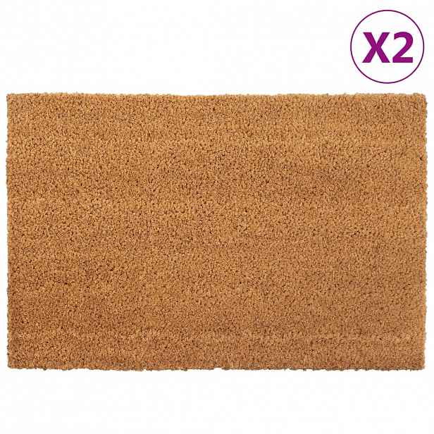 vidaXL Rohožky před dveře 2 ks přírodní 40 x 60 cm kokosové vlákno