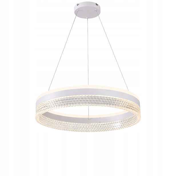 Závěsná Led lampa 50 cm, stmívatelná, dálkový ovladač, kulatá, bílá