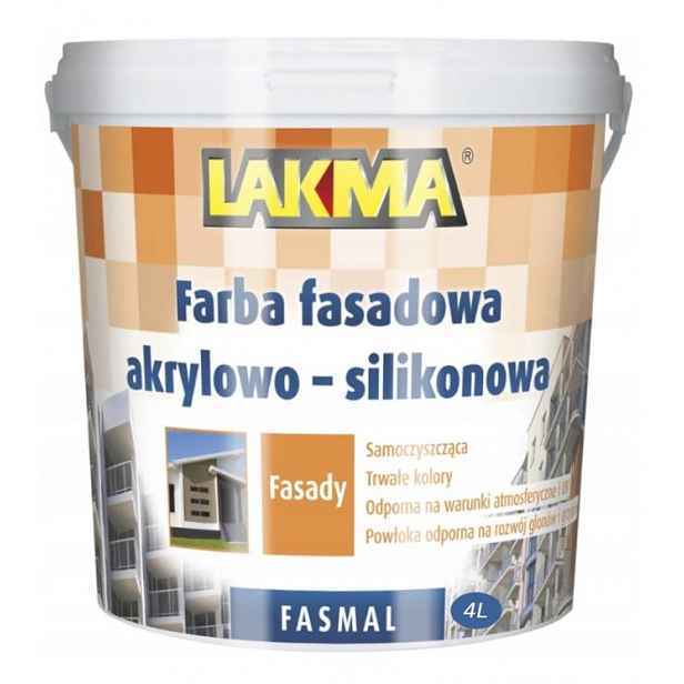 Barva Fasádní emulze Bílá Fasmal Lakma 4 L