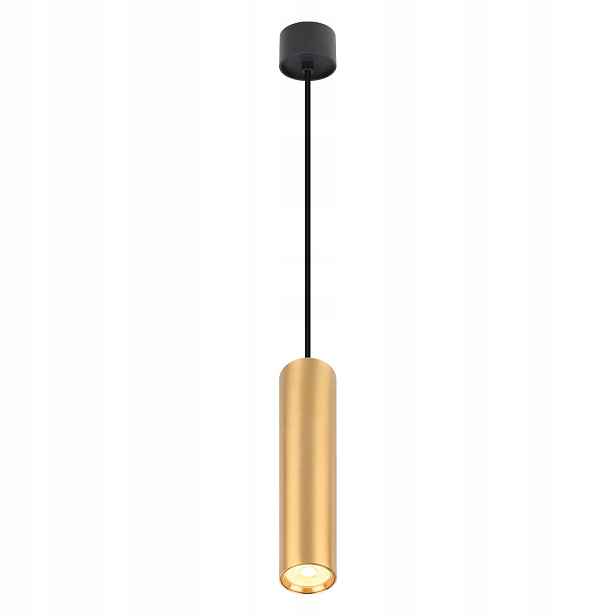Milagro Závěsná lampa Tuba Genesis Černá Zlatá 1xGU10 Led Nastavitelná 150 cm