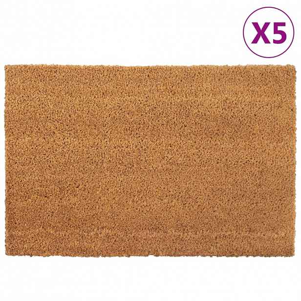 vidaXL Rohožky před dveře 5 ks přírodní 40 x 60 cm kokosové vlákno