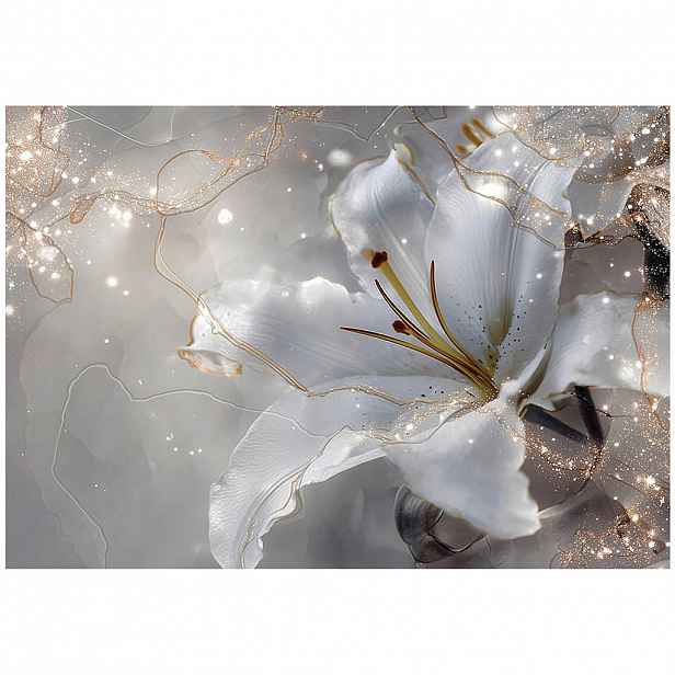 Wallarena FOTOTAPETA Květiny Lilie Béžová 150x105 cm