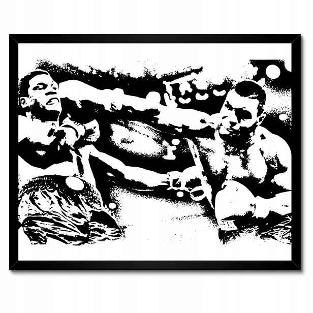 Plakáty v rámu 50x40 Mike Tyson Box Boj