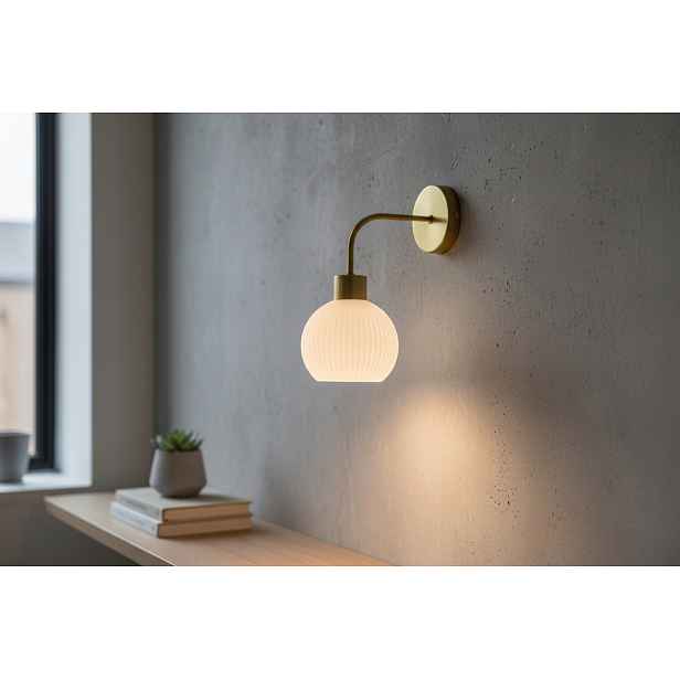 Euro-Lamp Nástěnné svítidlo Edi Zlaté stínítko Bílý proužek 1X60W Výrobce