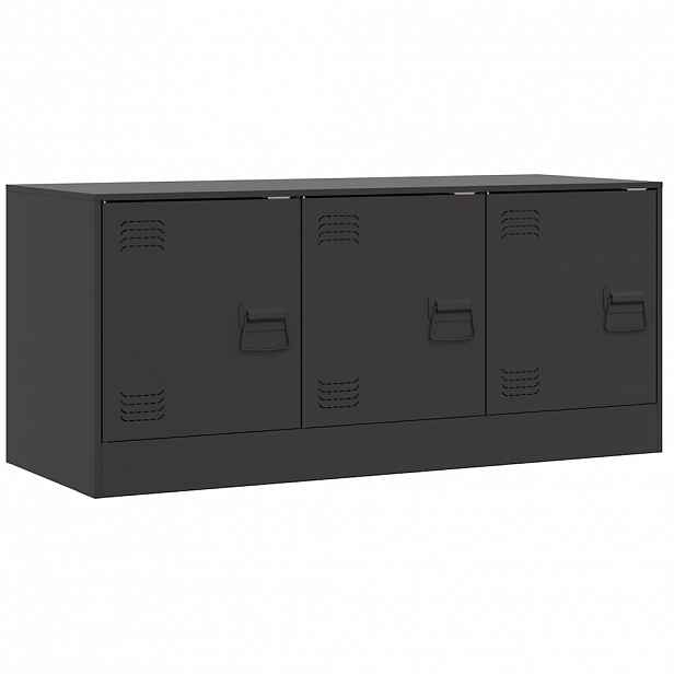 vidaXL TV skříňka černá 99 x 39 x 44 cm ocel