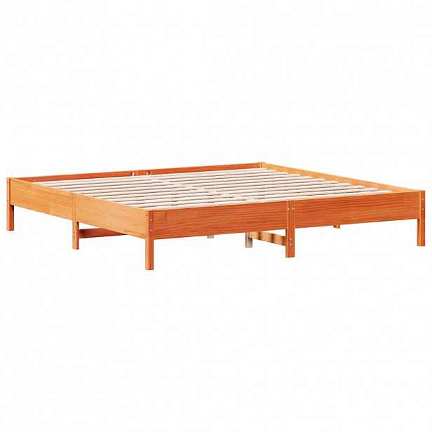vidaXL Postel bez matrace voskově hnědá 180 x 200 cm masivní borovice
