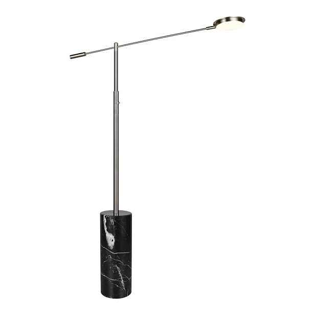 Černá/ve stříbrné barvě LED stojací lampa (výška 145 cm) Fiore – Trio Select
