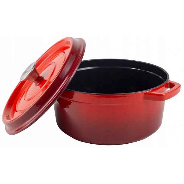 Hrnec Vintage Cuisine 2,2 l červený ombre