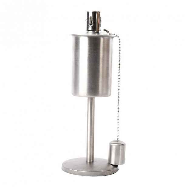 Nerezová olejová lampa na podstavci Esschert Design, výška 29 cm