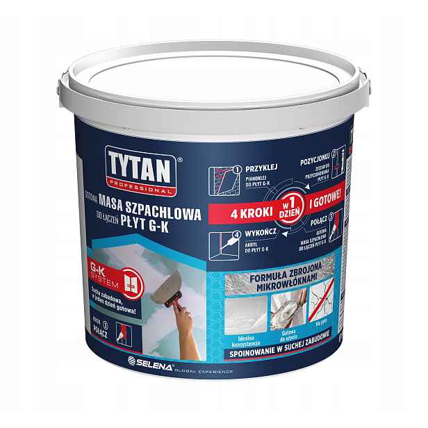 Titan Hotová špachtlová hmota pro spojování desek G-k Elastická hladítko Bílá 10 kg