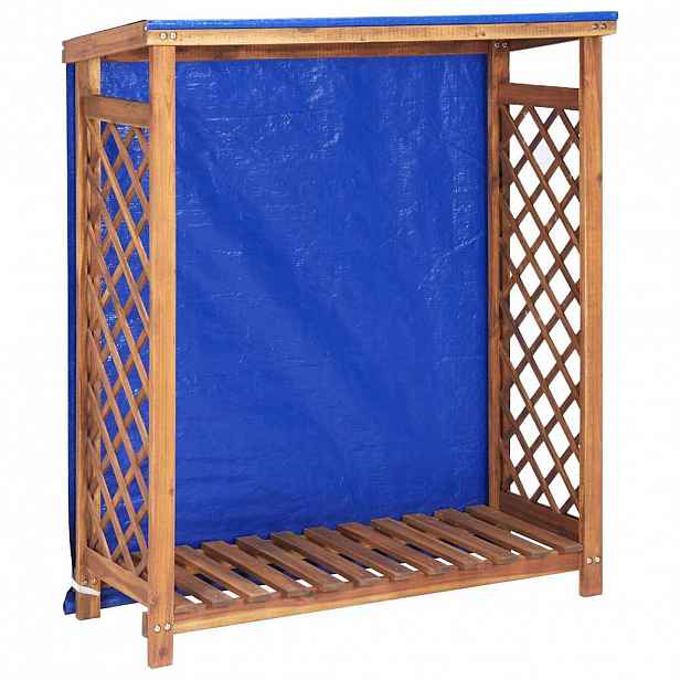 vidaXL Přístřešek na dříví 105 x 38 x 115 cm masivní akáciové dřevo