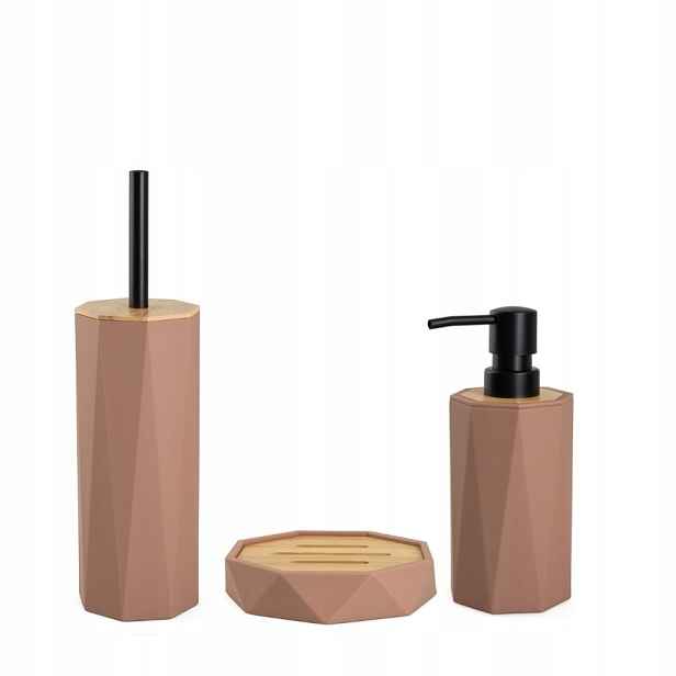 Koupelnová sada do koupelny z Abs a bambusu Pantone Mocha Mousse