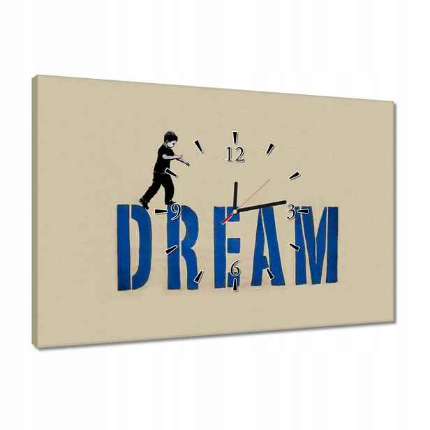 Hodiny 60x40 Dream Stojí za to mít sen