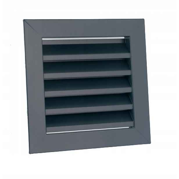 Ventilační mřížka kovová antracit 10x10 Pl