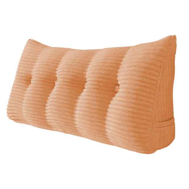 Vercart ZÁDOVÝ POLŠTÁŘ na postel kord Broskvový 120 cm