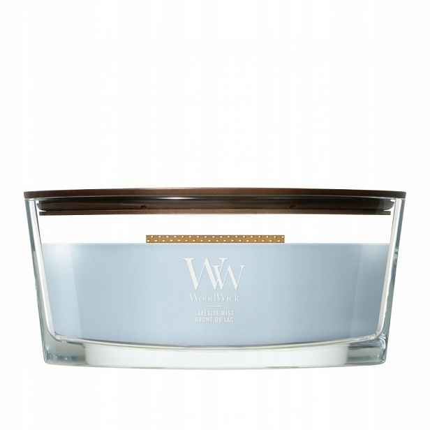WoodWick Lakeside Mist vonná svíčka elipsa 453 g
