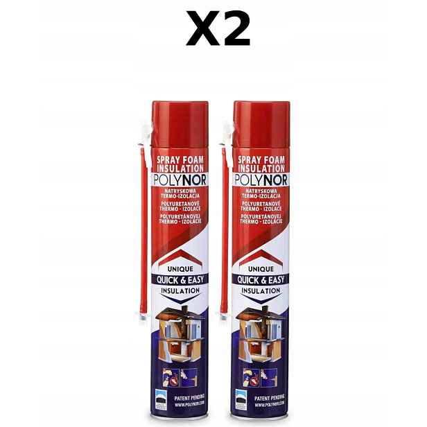 2x Polynor Home Stříkací Pěna Kamper Bus Izolace