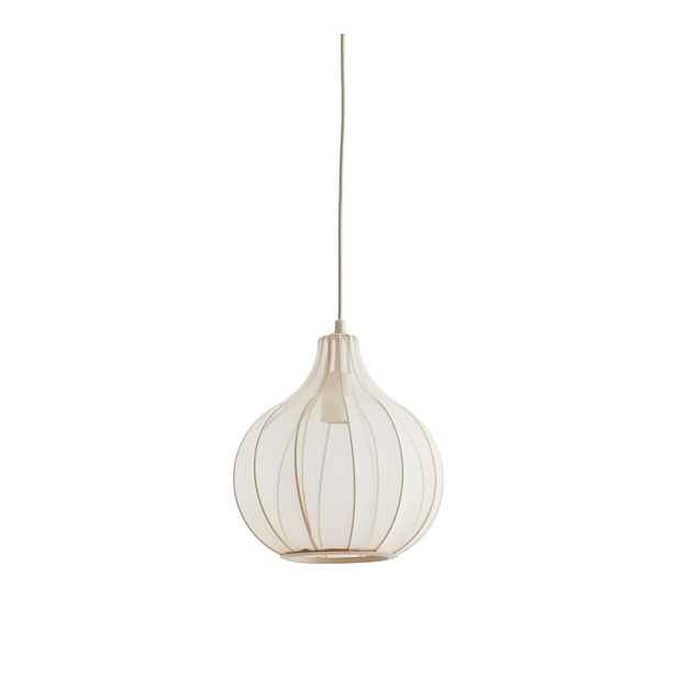 Béžové závěsné svítidlo s textilním stínidlem ø 29 cm Elati – Light & Living