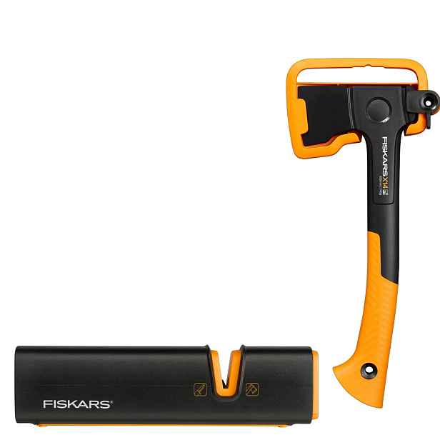 Fiskars Truhlářská tesařská sekera na dřevo Xs keramická ostřička