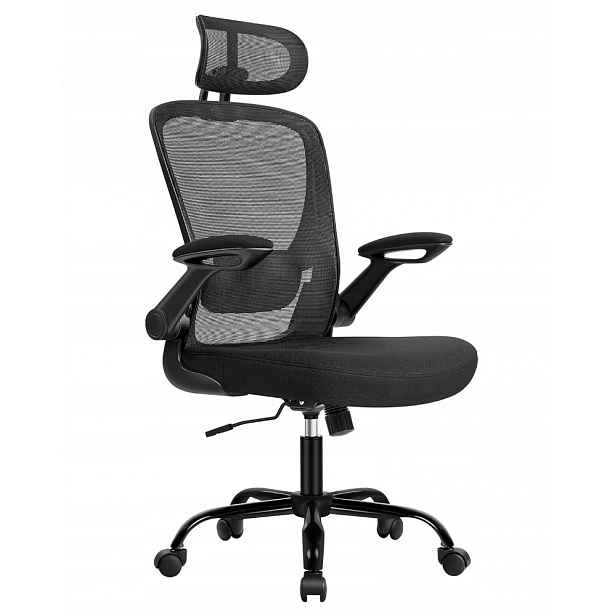 Ergonomická kancelářská židle Songmics nastavitelná, otočná, černá