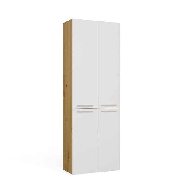 TP Living Koupelnová skříňka s 2 koši na prádlo NEL 2K DD bílá/dub Artisan