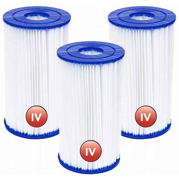 3x Filtr Bazénového Čerpadla Bestway Filtry Filtrační Vložka 58095 Typ IV